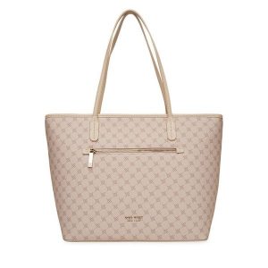 Torebka Nine West. Brązowe shopper bag Nine West, bez wzorów, bez dodatków. Za 249,99 zł.