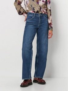 Rosner Dżinsy "Liv" - Comfort fit - w kolorze niebieskim rozmiar: 46K. Niebieskie jeansy Rosner, z aplikacjami, ze skóry, z podwyższonym stanem. Za 148,26 zł.