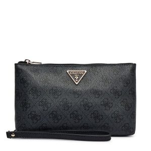 Kosmetyczka Guess. Szare kosmetyczki Guess, z aplikacjami. Za 189,99 zł.