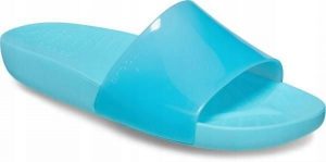 Klapki Dla Dorosłych Crocs Splash Glossy Slide. Czerwone klapki Crocs, bez wzorów, z materiału, bez obcasa. Za 99,99 zł.