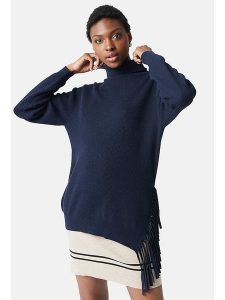 Rodier Sweter w kolorze granatowym rozmiar: L. Niebieskie golfy Rodier, bez wzorów, z bawełny. Za 214,95 zł.