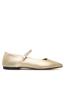 Tommy Hilfiger Baleriny Hilfiger Gold Ballerinas FW0FW09320 Złoty. Żółte balerinki TOMMY HILFIGER, bez wzorów, ze skóry, bez obcasa, bez zapięcia. Za 398,99 zł.