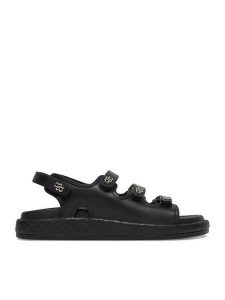 Badura Sandały EO-ALICE-LT0226-26-301 Czarny. Czarne sandały Badura, bez wzorów, ze skóry, bez obcasa, na płaskiej podeszwie, bez zapięcia. Za 359,99 zł.