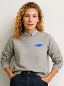 WOOOP Bluza w kolorze szarym rozmiar: XS. Szare bluzy Wooop, xs, bez wzorów, z bawełny, bez kaptura. Za 100,99 zł.