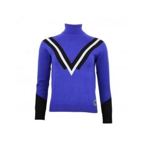 Damski sweter z golfem Peak Mountain Adonie. Niebieskie golfy Peak Mountain, bez wzorów. Za 236,00 zł.