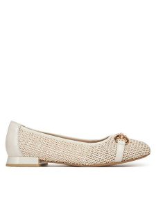 Caprice Baleriny 9-22503-42 Beżowy. Brązowe balerinki Caprice, bez wzorów, ze skóry, bez obcasa, bez zapięcia. Za 209,99 zł.