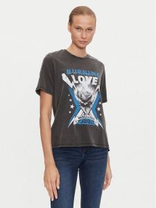 ONLY T-Shirt Lulu 15307345 Czarny Regular Fit. Czarne t-shirty ONLY, xs, bez wzorów, z bawełny, bez kołnierzyka, bez ramiączek. Za 99,99 zł.