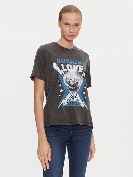 ONLY T-Shirt Lulu 15307345 Czarny Regular Fit. Czarne t-shirty ONLY, xs, bez wzorów, z bawełny, bez kołnierzyka, bez ramiączek. Za 59,99 zł.