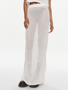 Tommy Jeans Spódnica maxi Open Stitch DW0DW17878 Écru Regular Fit. Spódnice Tommy Jeans, m, bez wzorów, z bawełny, maxi. Za 279,99 zł.