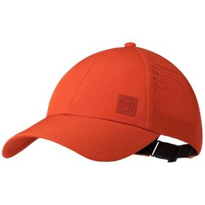 Czapka z daszkiem Summit Cap Poppy UPF 50. Czerwone czapki Buff, bez wzorów, z materiału, sportowe. Za 121,99 zł.