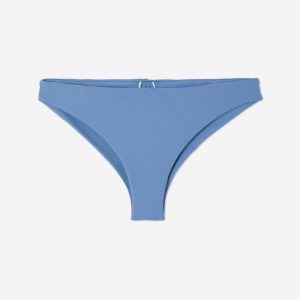Dół kostiumu kąpielowego damski Roxy Mini. Niebieskie bikini Roxy, bez wzorów, z tkaniny. Za 119,99 zł.