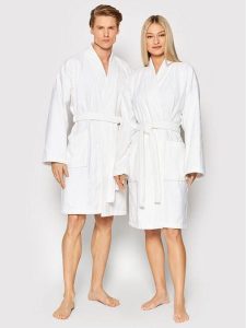 Sprandi Szlafrok SP22-AC002 Biały. Białe szlafroki Sprandi, bez wzorów, z bawełny, bez kaptura. Za 199,99 zł.