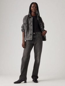 Levi's Dżinsy "501" - Comfort fit - w kolorze antracytowym rozmiar: W26/L30. Czarne jeansy Levi's®, z aplikacjami. Za 259,95 zł.