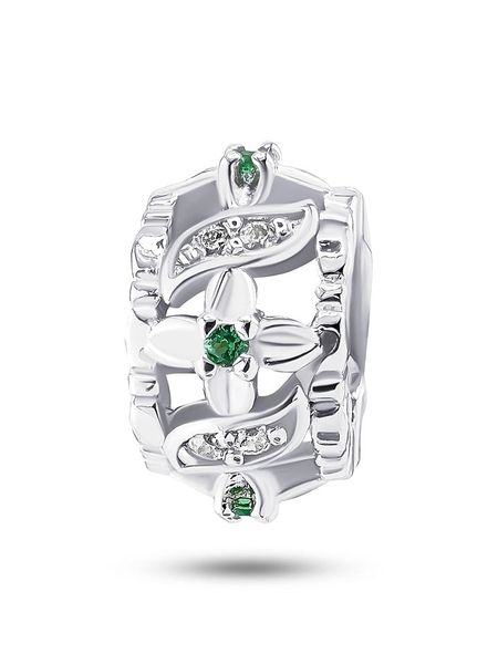 CHARM'S Srebrny charms z cyrkoniami rozmiar: onesize. Szare zawieszki CHARM'S, z cyrkonią, srebrne. Za 126,45 zł.