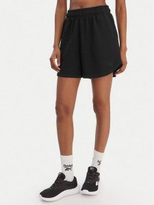 Reebok Szorty sportowe Karin RK25504CCW Czarny Regular Fit. Czarne spodenki sportowe Reebok, l, bez wzorów, z syntetyku. Za 99,99 zł.