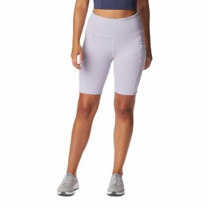 Krótkie Legginsy Turystyczne Damskie Columbia Windgates 1/2 Tight. Fioletowe legginsy Columbia, bez wzorów, krótkie. Za 117,99 zł.