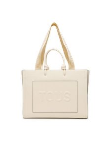 TOUS Torebka Amaya La Rue New 2002025801 Beżowy. Brązowe shopper bag Tous, bez wzorów, ze skóry, bez dodatków. Za 599,99 zł.