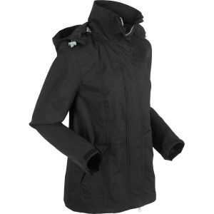 Kurtka outdoorowa z kieszenią kangurką bonprix czarny. Czarne kurtki bonprix. Za 99,99 zł.