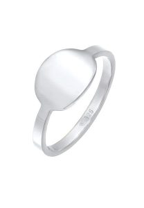 Elli Damski sygnet Basic Trend Geo Minimal wykonany ze srebra próby 925 Sterling Silver Pierścionki 1 ct. Szare pierścionki Elli, srebrne. Za 208,99 zł.