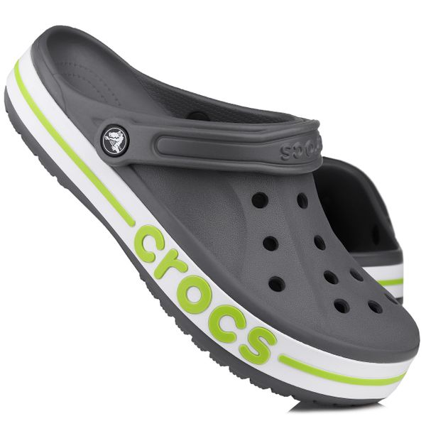Klapki sportowe Crocs CROCBAND. Białe klapki Crocs, bez wzorów, bez obcasa. Za 149,00 zł.