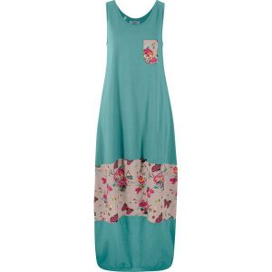 Sukienka bawełniana w fasonie o linii litery O. Szare sukienki bonprix, bez wzorów, z bawełny, bez kołnierzyka, bez ramiączek. Za 104,99 zł.