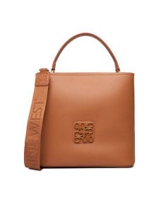 Nine West Torebka CEO-Aera-LDA8888 Brązowy. Brązowe torebki klasyczne Nine West, z aplikacjami, z materiału, bez dodatków. Za 199,99 zł.