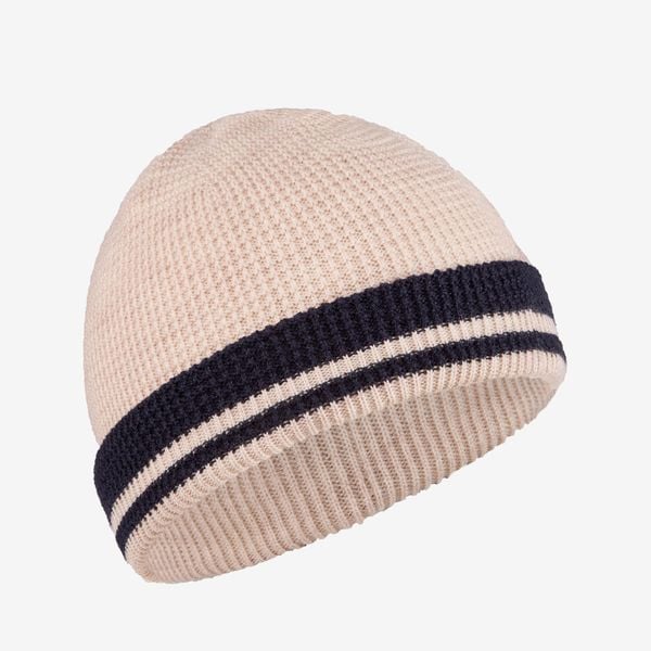 Czapka żeglarska Tribord Sailing 500 ocieplana. Brązowe czapki DECATHLON, bez wzorów, z dzianiny, sportowe. Za 39,99 zł.