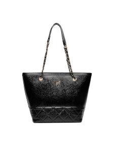 Nine West Torebka C-TRINITY-KY090 Czarny. Czarne shopper bag Nine West, bez wzorów, z tworzywa sztucznego, bez dodatków. Za 229,99 zł.