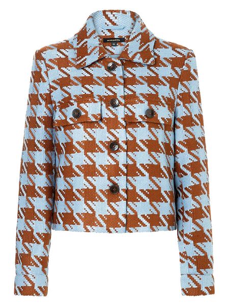 More & More Kurtka koszulowa w kolorze jasnobrązowo-błękitnym rozmiar: 46. Brązowe kurtki More & More, bez wzorów, bez kaptura. Za 191,88 zł.