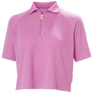 Damska koszulka polo z zamkiem błyskawicznym Helly Hansen Inshore. Czerwone bluzki Helly Hansen, s, bez wzorów, bez kołnierzyka, bez ramiączek. Za 325,50 zł.