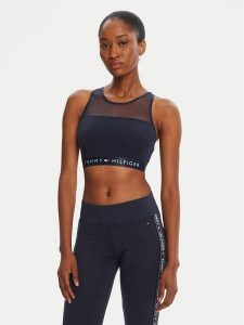 Tommy Hilfiger Biustonosz top UW0UW00012 Granatowy. Niebieskie topy TOMMY HILFIGER, s, bez wzorów, z bawełny, bez kołnierzyka, bez ramiączek. Za 109,99 zł.