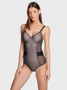 Chantelle Body Smooth Lines C11N70 Czarny. Czarne body i gorsety Chantelle, bez wzorów, z syntetyku. Za 669,99 zł.