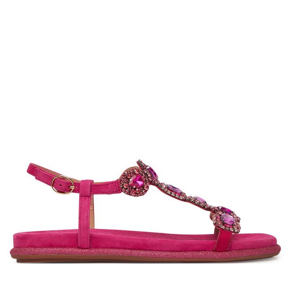 Sandały Alma En Pena. Czerwone sandały Alma en Pena, bez wzorów, bez obcasa, na płaskiej podeszwie, bez zapięcia. Za 359,99 zł.