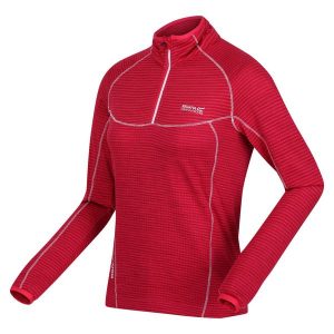 Bluza turystyczna damska Yonder szybkoschnąca z suwakiem. Czerwone bluzy Regatta, l, bez wzorów, z polaru, bez kaptura. W wyprzedaży za 99,99 zł.