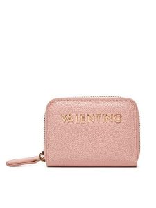 Valentino Portfel Divina VPS1R4139G Różowy. Czerwone portfele Valentino, bez wzorów, ze skóry. Za 109,99 zł.