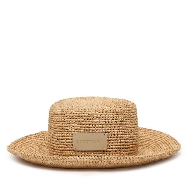 Kapelusz Emporio Armani. Brązowe kapelusze Emporio Armani, bez wzorów. Za 453,99 zł.