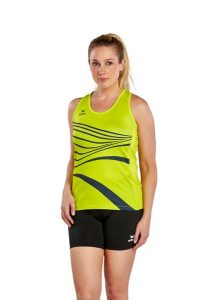 Damski tank top Erima Racing. Czarne topy Erima, bez wzorów, z materiału, bez kołnierzyka, bez ramiączek. Za 151,09 zł.