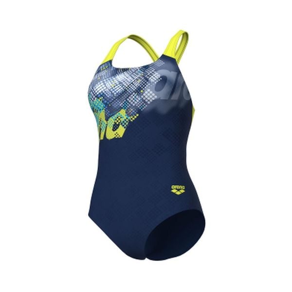 Strój kąpielowy damski jednoczęściowy treningowy na basen Arena Splash. Niebieskie stroje jednoczęściowe Arena, bez wzorów. Za 169,99 zł.