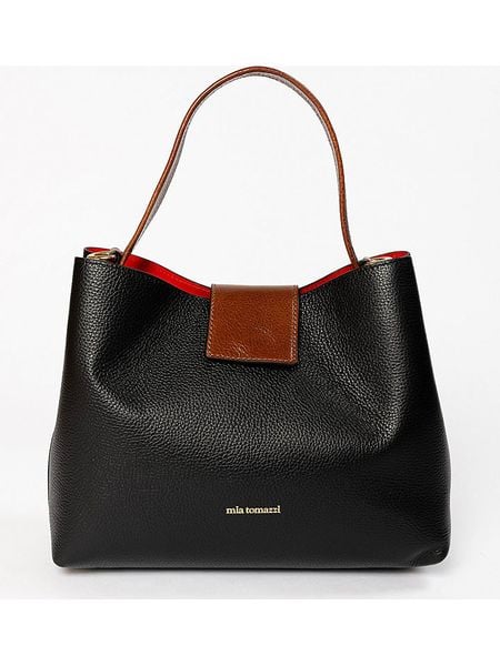Mia Tomazzi Skórzana torebka "Fusetti" w kolorze czarnym - 34 x 25 x 13 cm rozmiar: onesize. Czarne torebki klasyczne Mia Tomazzi, bez wzorów, z materiału, przez ramię, bez dodatków. Za 380,34 zł.
