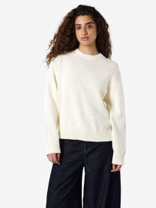 Noisy may Sweter "Dara" w kolorze białym rozmiar: L. Białe swetry oversize Noisy may, l, bez wzorów, z elastanu, bez ramiączek. Za 129,95 zł.