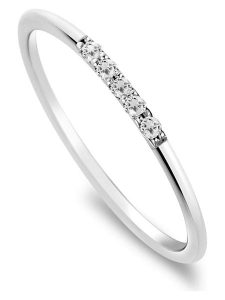 DIA DIAMONDS Srebrny pierścionek z diamentami rozmiar: 58. Szare pierścionki DIA DIAMONDS, z diamentem, srebrne. Za 262,29 zł.