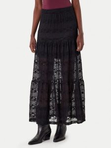 ONLY Spódnica maxi Luna 15353206 Czarny Regular Fit. Czarne spódnice ONLY, xs, bez wzorów, z bawełny, maxi. Za 169,99 zł.