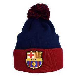 Czapka FC Barcelona beanie Junior- oficjalna licencjonowana. Niebieskie czapki FC BARCELONA, bez wzorów, sportowe. Za 79,00 zł.