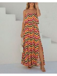 LA Angels Sukienka ze wzorem rozmiar: S. Sukienki LA Angels, na imprezę, s, bez wzorów, bez kołnierzyka, bez ramiączek, maxi. Za 174,95 zł.
