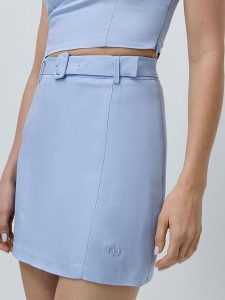 LeGer Spódnica "Majella" w kolorze błękitnym rozmiar: 40. Niebieskie spódnice LeGer, bez wzorów, z tkaniny, mini. Za 152,99 zł.