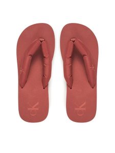 Calvin Klein Jeans Japonki Beach Sandal Flatform Ttxr Satin YW0YW01723 Brązowy. Brązowe klapki Calvin Klein Jeans, bez wzorów, z jeansu, bez obcasa. Za 129,99 zł.