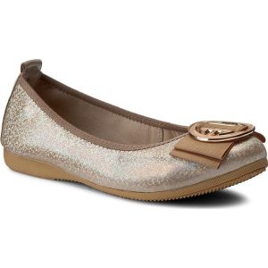 Baleriny LA BALLERINA - 20010-188C Lam Punto Oro/Beige. Balerinki marki La Ballerina. W wyprzedaży za 269,00 zł.