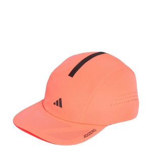 Czapka Runningxadizero Lightweight CLIMACOOL. Czarne czapki ADIDAS, bez wzorów, z materiału. Za 129,00 zł.