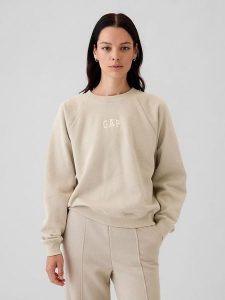 GAP Bluza w kolorze beżowym rozmiar: S. Brązowe bluzy GAP, s, bez wzorów, bez kaptura. Za 162,49 zł.