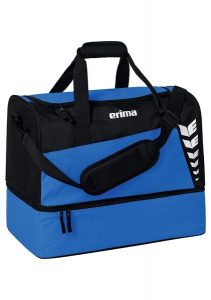 Torba sportowa z dolną przegrodą Erima Six Wings. Czarne torby podróżne i sportowe Erima, bez wzorów, z poliesteru, na ramię. Za 138,50 zł.